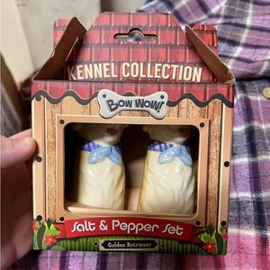 Salt and pepper shaker, set golden retrievers